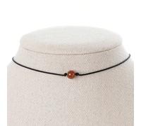 1 pièce Collier en agate rouge, collier fait main en cordon noir, collier pierre unique, bijoux en agate rouge, cristal guérisseur, créatif, courage pierre