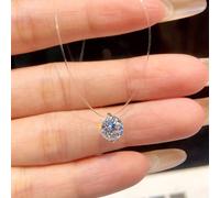 1 pièce Collier pendentif larme de sirène en moissanite transparent de 1 carat, pendentif classique élégant en argent sterling 925, collier de promesse, collier éternel, cadeau de bijoux de luxe raffi