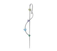 1 pièce colorée multiple en zirconium oreille à aiguille à aiguille boucle d'oreille pour femmes bijoux de manchette d'oreille