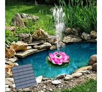 1 pièce Combinaison de fontaine à fleur de lotus alimentée par énergie solaire (sans lumière), pompe de bain d'oiseaux à fontaine alimentée par énergie solaire, fontaine autoportante portable à flotta