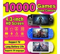 1 pièce Console de jeu portable PSP avec grand écran HD de 4,3 pouces, simulateur de jeu d'arcade de poche à double joystick, jouet électronique rétro classique ancien, mini joystick nostalgique, écra