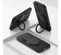 1 pièce Coque de téléphone Android avec support et support d'anneau compatible avec Samsung Galaxy A56/A55/A54, support en plastique dur durable et anneau de préhension, résistant aux chocs. Coque de 