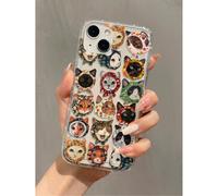 1 pièce Coque de téléphone antichoc en TPU avec motif chat, protection intégrale, compatible avec Apple 17, 16, 15, 14, 13, 12, 11 Pro Max, Série, version internationale, pas la version domestique. Ca