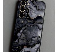 1 pièce Coque de téléphone en marbre dorée, Coque de protection souple en TPU noir, Compatible avec Huawei, Honor, Galaxy Galaxy Note10,Galaxy Note10+,Galaxy S10,Galaxy S10+,Galaxy S10e,HUAWEI P30,HUA