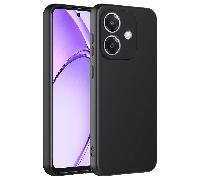 1 pièce Coque de téléphone en TPU texture de grès noir, résistante aux chocs, étanche et anti-rayures de qualité militaire, coque de couleur unie fine compatible avec / Vivo Y15S 2021/Y15A,Realme 5 Pr