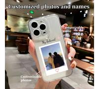 1 pièce Coque de téléphone personnalisée avec photo, étui de protection transparent personnalisable avec impression UV, cadeau personnalisable compatible avec Iphone 17/16/15/14/13/12/11 Pro Max Plus,
