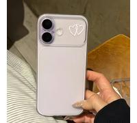 1 pièce Coque de téléphone personnalisée transparente blanche avec motif double cœur, protection intégrale de l'objectif, anti-chute, anti-collision, compatible avec iPhone 16 Pro Max/17/16/15/14 Plus
