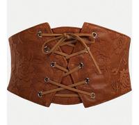 1 pièce Corset de style cour pour femme, série de dentelle marron, mode à taille large avec élasticité réglable, convient pour la tenue de soirée de fête d'Halloween L,M,S,XL,XXL,XXXLGéométriquePolyur