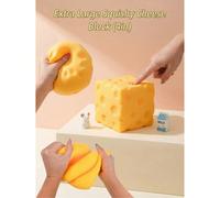 1 pièce/couleur aléatoire, nouveau jouet à presser géant en forme de fromage - bloc de fromage moelleux et compressible, cadeau qui glousse, fromage amusant pour adultes, balle de fromage anti-stress