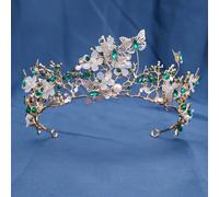 1 pièce Couronne de papillon faite à la main, coiffe de fée de la forêt, accessoire de princesse et de fée pour mariées, mariages, anniversaires, fêtes Taille UniqueAnimal,Tout Imprimé,BaroqueAlliage