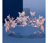 1 pièce Couronne papillon faite à la main pour femmes, accessoire de cheveux fleur de forêt, princesse fée, accessoires de cheveux de mariée pour mariage, anniversaire, fête, royal Taille UniqueAnimal