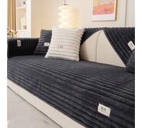 1 pièce Coussin de canapé en peluche automne/hiver, coussin de canapé moderne minimaliste épaissi et chaud, housse de canapé universelle antidérapante en tissu toutes saisons, lavable en machine, anti
