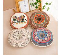 1 pièce Coussin de méditation pour le sol Assise bohème Coussin rond moelleux pour salon, tatami, fournitures de yoga, chaise, coussin de chaise, coussin de bureau, coussin de fauteuil de jeu C,D,E,B,