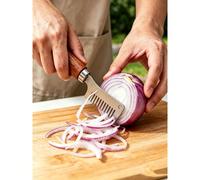 1 pièce Couteau à oignon vert avec manche en bois, outil de coupe efficace et uniforme pour les herbes et l'ail, parfait pour la préparation culinaire à la maison et au restaurant, fournitures de cuis