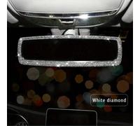1 pièce Couvercle décoratif de rétroviseur créatif et mignon avec main et diamant artificiel, ornement intérieur de véhicule scintillant avec strass, décoration de miroir de voiture personnalisée à la