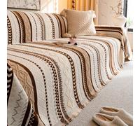 1 pièce couverture de canapé en jacquard de chenille, style anti-animal de compagnie, anti-dérapant, anti-poussière, protecteur de canapé pour toutes les saisons, convient pour un canapé en L et un ca
