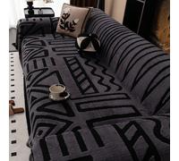 1 pièce Couverture de canapé en laine polaire de style bohème, plus épaisse et plus chaude pour l'automne/l'hiver, protecteur de canapé antidérapant, lavable en machine, convient aux animaux de compag