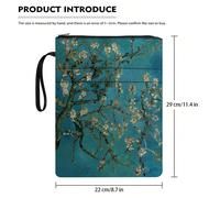 1 pièce Couverture de livre à fermeture éclair thème des œuvres d'art de Van Gogh, protecteur de livre de poche, jaquette de livre de poche, couverture de livre, étui de livre, sac de livre imprimé av