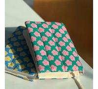 1 pièce Couverture de livre matelassée à motif floral printemps-été, en coton, format A5. Protecteur de cahier/journal fait main. Étui de livre 148x210mm convenant pour une épaisseur de 1-20mm (sans l