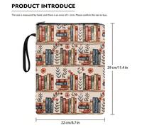 1 pièce Couverture de livre thème brun avec fermeture éclair, protecteur de livre de poche, jaquette de livre, housse de livre, pochette de protection de livre, sac de livre, sac de manchon de livre i