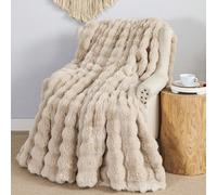 1 pièce Couverture en fausse fourrure kaki, douce & chaude, style luxe, jeté polyvalent, facile d'entretien, léger & polyvalent, jeté de lit en peluche à poils longs, couverture douce pour la rentrée 