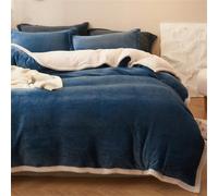 1 pièce Couverture en fausse fourrure style bohème à double épaisseur avec bordure, chaude pour l'automne/l'hiver, peut être utilisée comme jeté ou literie, couleur unie, couverture en sherpa douce et