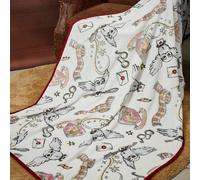 1 pièce Couverture en flanelle Hedwig qui brille dans le noir, douce et chaude, sans peluche, diverses tailles pour le canapé, le lit, la sieste, Noël, idées cadeaux 100*150,120*200,150*200,180*200,13