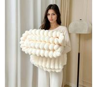 1 pièce Couverture en polaire ultra douce à larges rayures, décoration de maison à larges rayures en velours ras, couverture décorative rose d'automne pour chambre, couverture en flanelle de Noël, Hal