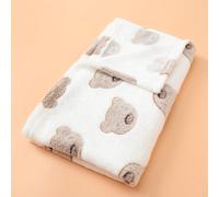 1 pièce Couverture moelleuse pour bébé, matériau en polaire corail doux, chaud et confortable, convient aux tout-petits, aux nourrissons ou aux nouveau-nés, peut être utilisée pour les poussettes, les