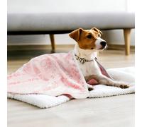 1 pièce Couverture pour animaux de compagnie en flanelle super douce - couverture grise confortable pour chien et chat avec des empreintes de pattes mignonnes anti-dérapantes, légère et imperméable, i