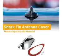 1 Pièce Couverture Universelle D'Antenne Requin Avant Signal Toit Aérien Pour Voiture Suv Camion Tout-Terrain Matériau Abs Avec Base Adhésive Chrome Argenté