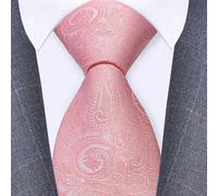 1 pièce Cravate pour hommes de 8 cm de largeur, motif cachemire rose poudré et or rose, et personnalisée pour mariage, fête, événements Étoffe