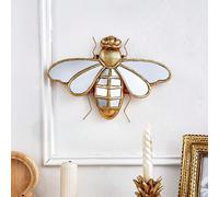1 pièce Créative résine 17cm*25cm Frelon doré Scarabée Décoration murale, Avec surface miroir, Idéal pour les amateurs d'insectes et la décoration du musée d'entomologie, Décoration de la maison, Déco