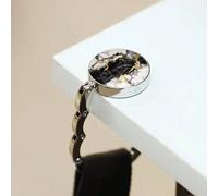 1 pièce Crochet pliable à motif de marbre portable pour portefeuille, sac à main, cintre à vêtements, sac à dos, cadeau pour femmes et étudiants Taille Unique,2 piècesAlliage de zinc