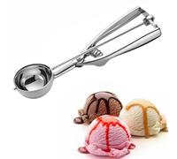 1 pièce Cuillère à crème glacée multifonctionnelle en acier inoxydable, design anti-adhérent, cuillère à crème glacée domestique, cuillère à dessert, outil facile à creuser pour faire des boules de de