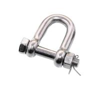 1 Pièce D-Shackle Type D M20 avec Goujon De Sécurité, Capacité De Charge Max 2000 Kg, Acier Inoxydable 304 Robuste pour Chaînes Sangles Remorquage