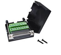 1 pièce DB25 Breakout Board DB25 femelle adaptateur PCB Board 25 broches sans soudure module de raccordement avec coussin isolant