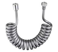 1 pièce de 1,5 m/2 m/3 m/5 m de cordon téléphonique, tuyau de douche à ressort, toilettes, bidet, accessoires de salle de bains, tube de connecteur de pulvérisateur flexible(Grigio,5.0M)
