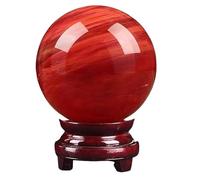 1 pièce de 14 à 15 cm pierre fusion, boule cristal rouge en quartz