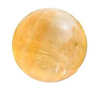 1 pièce de 3 cm de calcite jaune, boule de cristal de quartz, pierre précieuse, décoration de chambre, citrine, calcite, cadeau