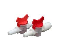 1 pièce de 4 mm, 6 mm, 8 mm, 10 mm, 12 mm, 16 mm, 20 mm, 25 mm, raccord cannelé en PVC for tuyau d'arrosage, robinet à boisseau sphérique bidirectionnel en plastique for aquarium et jardin(25-20mm)