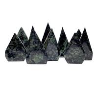 1 pièce de 50 à 100 g de cristal de jaspe vert en forme de larme, décoration d'intérieur bohème vibrante