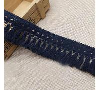 1 pièce de 50 mètres de bordure en dentelle de coton, franges, rideau, nappe, couture, ruban de tissu en dentelle for décoration de robe et de sac(Black)