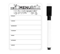 1 Pièce De Babillard Magnétique Et 1 Morceau De Tableau Blanc Noir, Babillard De Réfrigérateur, Mini Note De Notes, Babillard Menu.