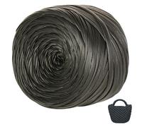 1 pièce de bande de passement en polyester effet cuir pour sacs au crochet, 1,7 cm x 90 m (200 g), fil épais pour réaliser des sacs, paniers, tapis et accessoires de maison (1, Vert olive)