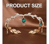 1 Pièce De Couronne En Cristal Elfe Et 1 Paire De Clips D'Oreille, Bijoux De Princesse Rétro, Coiffe De Mariage, Bandeau Réglable, Accessoires De Noël.