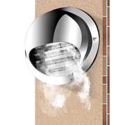 1 pièce de couvercle de ventilation d'échappement en acier inoxydable 304 - Bouchon de ventilation mural rond for sèche-linge, cuisine et systèmes CVC - Résistant aux intempéries avec grillage(60mm)