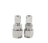 1 pièce de diamètre variable de 3 à 12 mm de diamètre de tuyau OD à double virole droite Raccord de compression en acier inoxydable 304 (6 mm à 12 mm)