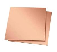 1 pièce de feuille de cuivre pur d'épaisseur 0,25 mm à 8 mm, plaque de cuivre métallique 100 x 100 mm 150 x 150 mm, feuille de cuivre(1.2x250x250mm)