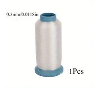 1 pièce de fil à coudre monofilament en nylon 100%, invisible blanc clair, multi-usage pour le matelassage et le point invisible, idéal pour la couture à la machine et à la main, la fabrication de bij